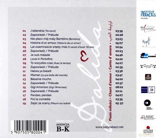 Justyna Bacz: Dalida - Pieśń Miłości [CD]