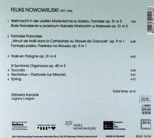 Elżbieta Karolak: Feliks Nowowiejski Tym, którzy mnie kochają [CD]