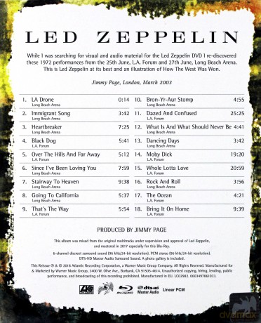 Led Zeppelin: How The West Was Won [Blu-Ray]