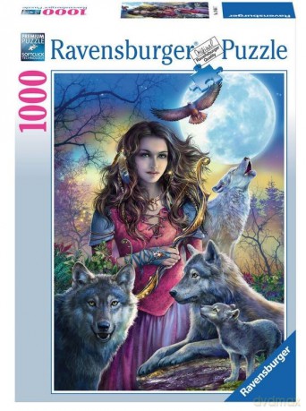RAVENSBURGER 1000 el. Patronka wilków [PUZZLE]