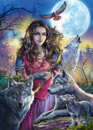 RAVENSBURGER 1000 el. Patronka wilków [PUZZLE]