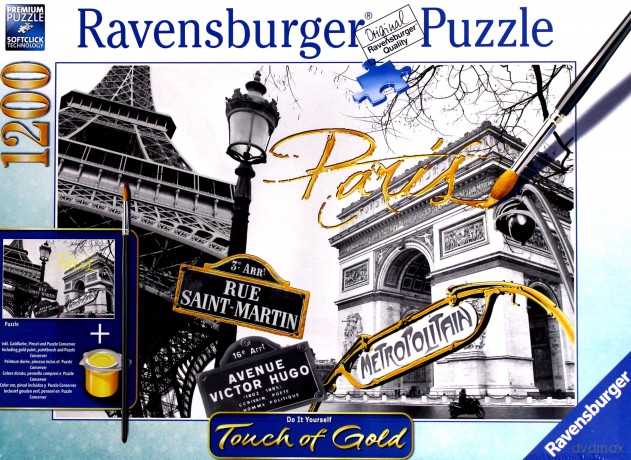 RAVENSBURGER 1200 el. Paryż Puzzle do malowania [PUZZLE]
