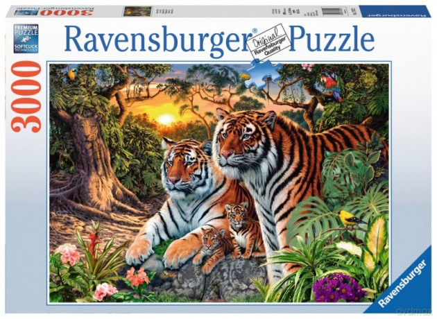 RAVENSBURGER 3000 elementów, Ukryty tygrys [PUZZLE]