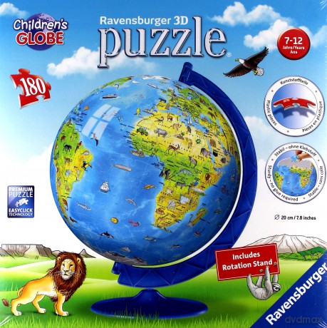 RAVENSBURGER Puzzle 180 el. Globus w języku angielskim [PUZZLE]