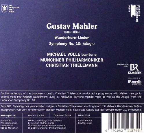 The Dandy Warhols: Gustav Mahler - Wunderhorn-Lieder, Symphony No. 10 [CD]