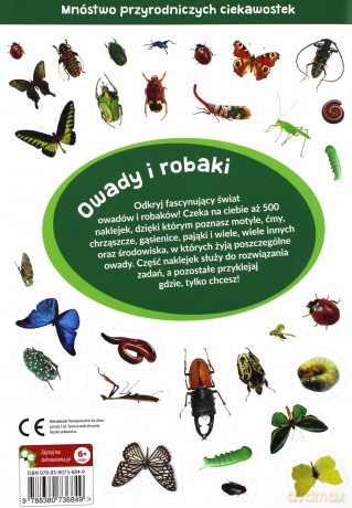 Owady i robaki 500 naklejek [KSIĄŻKA]