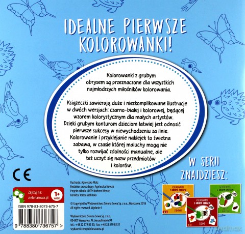 Zwierzęta. Kolorowanki z grubym obrysem - Agnieszka Matz [KSIĄŻKA]