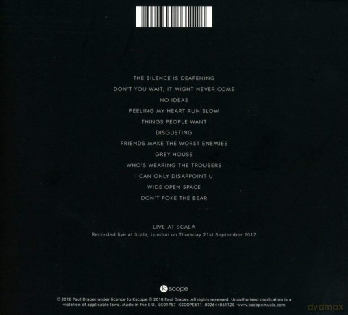Paul Draper: Live At Scala (digipack) [CD]
