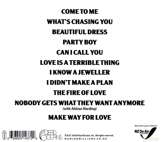 Marlon Williams: Make Way For Love  [CD]