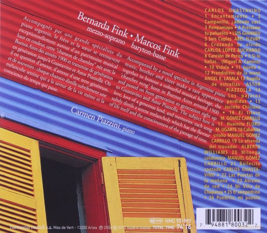 Bernarda Fink Marcos Fink: Canciones Argentinas [CD]