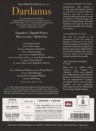 Rameau: Dardanus Pygmalion Pichon Fau [DVD]+[Blu-Ray]
