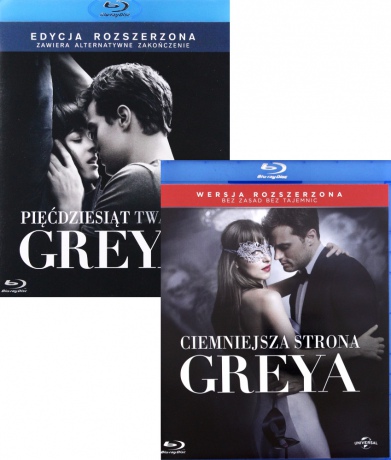 Pięćdziesiąt twarzy Greya / Ciemniejsza strona Greya Pakiet [2xBlu-Ray]