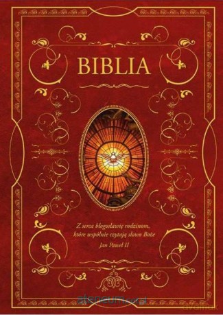 Biblia z obwolutą - wizerunek Ducha Święteg - Kazimierz Romaniuk [KSIĄŻKA]