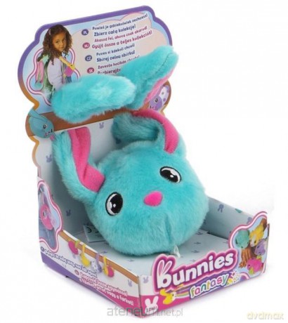 Bunnies Króliczek magnetyczny róż-turkus