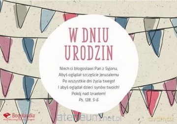 Kartka Urodziny - Niech ci błogosławi Pan z Syjonu