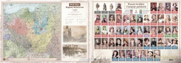 Mapa Polski A2 Laminowana Regiony Historyczne [KSIĄŻKA]