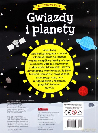 Naklejkowy atlas. Gwiazdy i planety [KSIĄŻKA]
