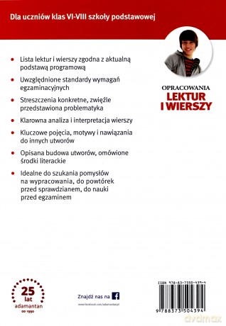Opracowania lektur i wierszy klasa VI-VIII Szkoła podstawowa [KSIĄŻKA]
