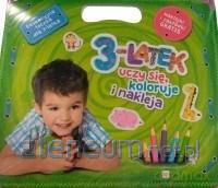 Pakiet. 3-latek uczy się, koloruje i nakleja [KSIĄŻKA]