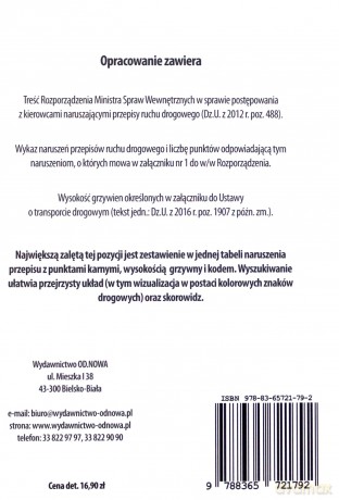 Taryfikator mandatów i punktów karnych - Anna Prus [KSIĄŻKA]