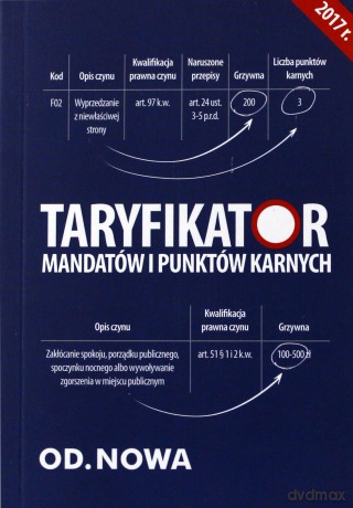 Taryfikator mandatów i punktów karnych - Anna Prus [KSIĄŻKA]