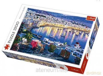 TREFL 1500 el. Mykonos o zachodzie słońca (26144) [PUZZLE]