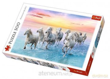 TREFL 500 el. Białe konie w galopie (37289) [PUZZLE]