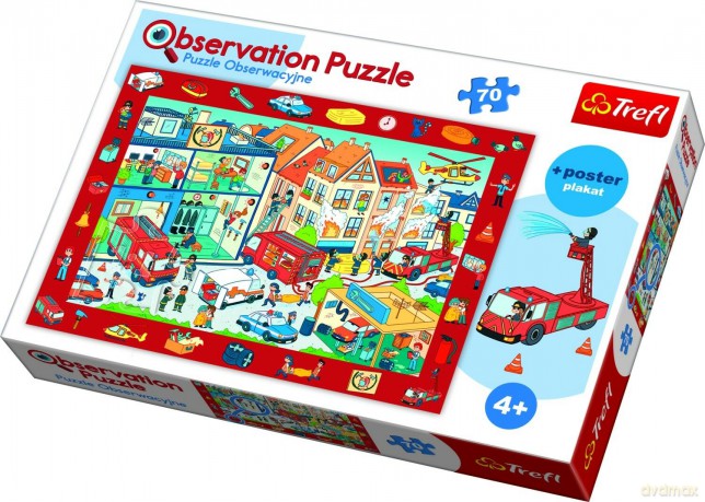 TREFL 70 el. Obserwacyjne Odwiedzamy remizę strażacką [PUZZLE]