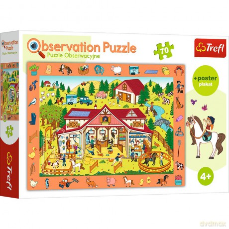 TREFL 70 el. Obserwacyjne Odwiedzamy stadninę koni [PUZZLE]