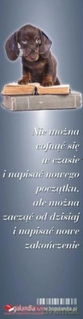 Zakładka do książki- Nie można cofnąć się w czasie