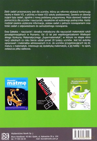 Zbiór zadań z matematyki klasa 7-8 cz.1 Algebra - Ewa Gałęska [KSIĄŻKA]