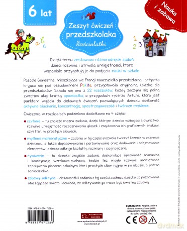 Zeszyt ćwiczeń przedszkolaka. Sześciolatki - Pascale Genestine "Pakita" [KSIĄŻKA]