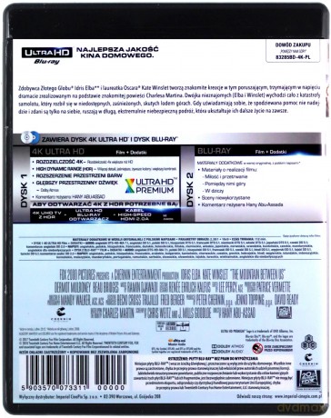 Pomiędzy nami góry [Blu-Ray 4K]+[Blu-Ray]