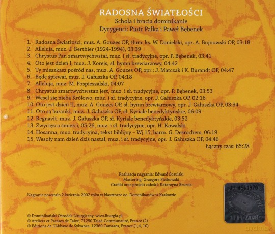 Radosna Światłości [CD]