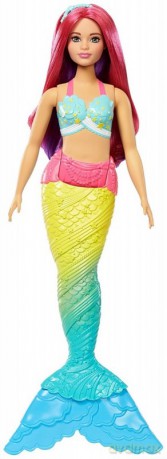 Barbie Syrenka z Krainy Tęczy Różowa