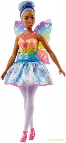 Barbie Wróżka tęczowa niebieskie włosy