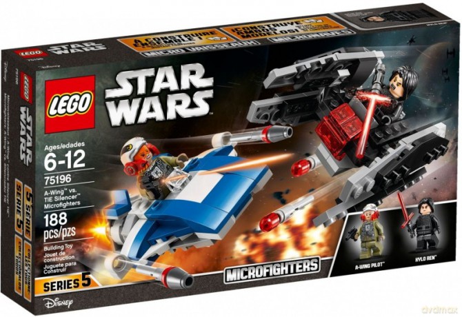 LEGO Star Wars A-Wing kontra TIE Silencer (75196) (Gwiezdne Wojny) [KLOCKI]