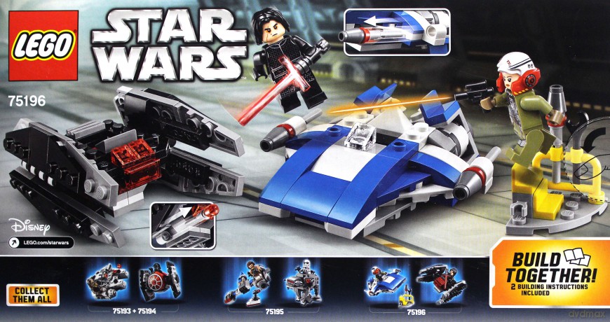LEGO Star Wars A-Wing kontra TIE Silencer (75196) (Gwiezdne Wojny) [KLOCKI]