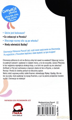 Chorwacja północna. Istria Krk Cres, Rab Jeziora Plitwickie. Pascal lajt - Aleksandra Zagórska-Chabros [KSIĄŻKA]