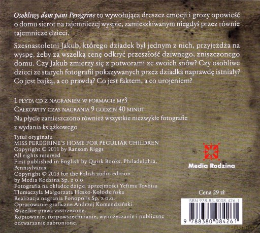 Osobliwy dom pani Peregrine - Ransom Riggs [AUDIOBOOK]