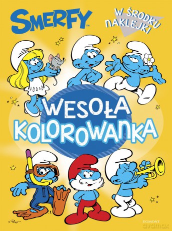 Smerfy. Wesoła kolorowanka z naklejkami - Adrianna Zabrzewska [KSIĄŻKA]