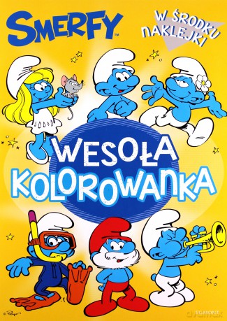 Smerfy. Wesoła kolorowanka z naklejkami - Adrianna Zabrzewska [KSIĄŻKA]