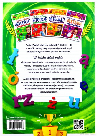 Zostań mistrzem ortografii ortografia i gramatyka w ćwiczeniach klasa 1 [KSIĄŻKA]