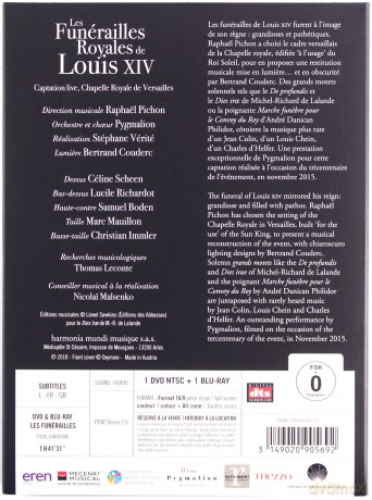 Pygmalion Pichon: Les Funerailles Royales De Louis XIV [Blu-Ray]+[DVD]