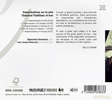 Djamchid Chemirani: Improvisations Sur Le Zarb [CD]