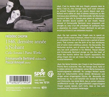 Chopin: 1846 Derniere Annee Nohant Bertrand Amoyel [CD]