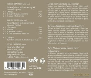 Granados Turina: Piano Quintets Perianes Cuarteto Quiroga [CD]