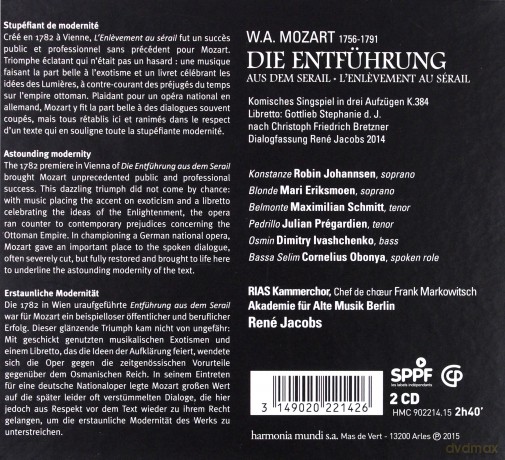 Mozart: Die Entfuhrung Aus Dem Serail Jacobs (BOX) [2CD]
