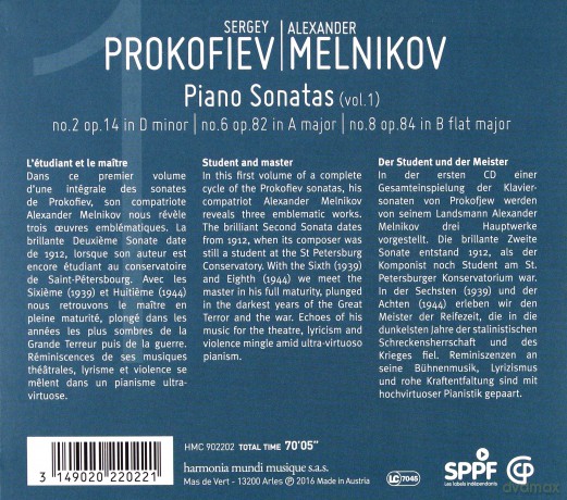 Prokofiev: Piano Sonatas Nos 2, 6, 8 Melnikov [CD]