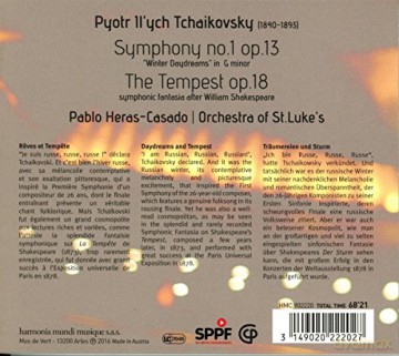 Tchaikovsky: Symphony No 1 the Tempest Heras-Casado [CD]